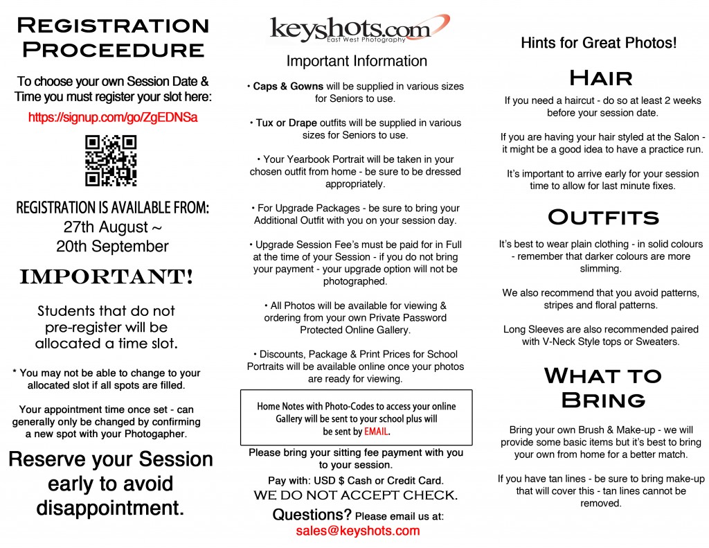 Seniors Portraits-Registration Flyer-Inside