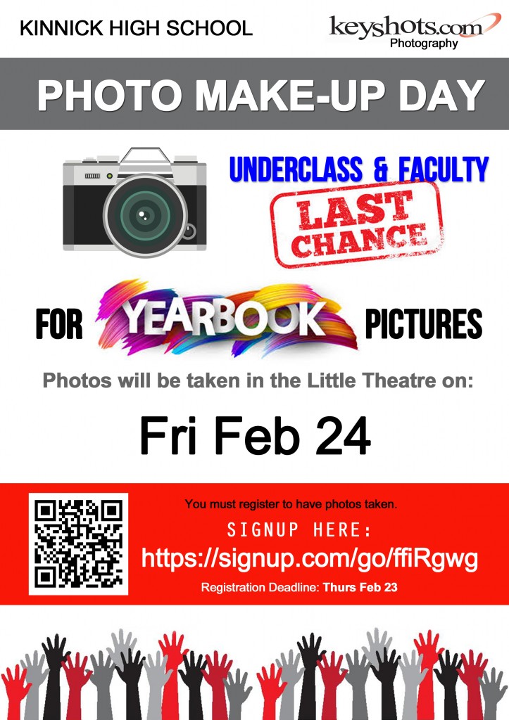 Kinnick Underclass Make-up Day Flyer