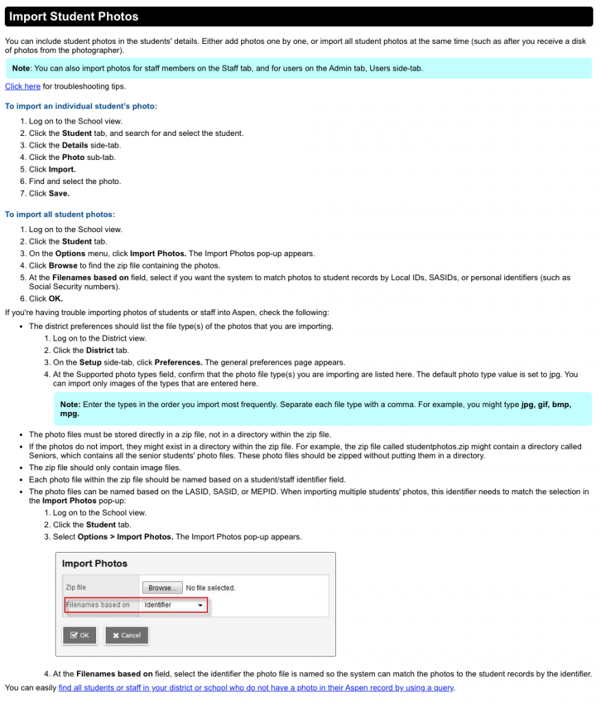 Import Student Photos