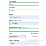 Keyshots Sales Website - Address Format