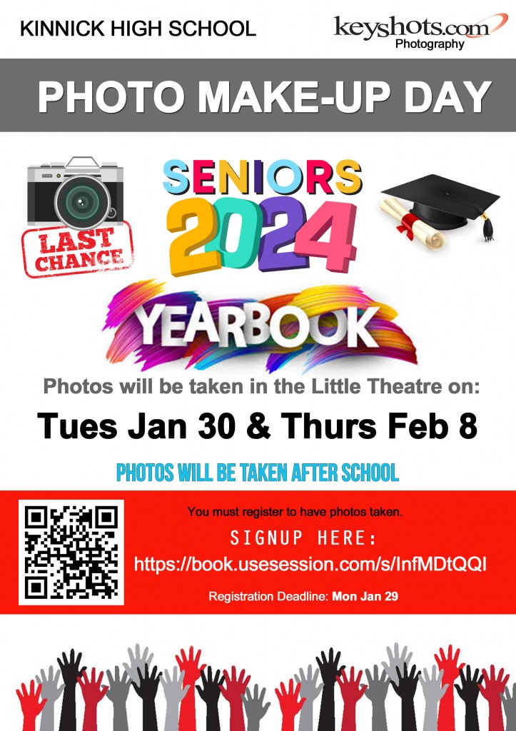Kinnick Seniors Make-up Day Flyer