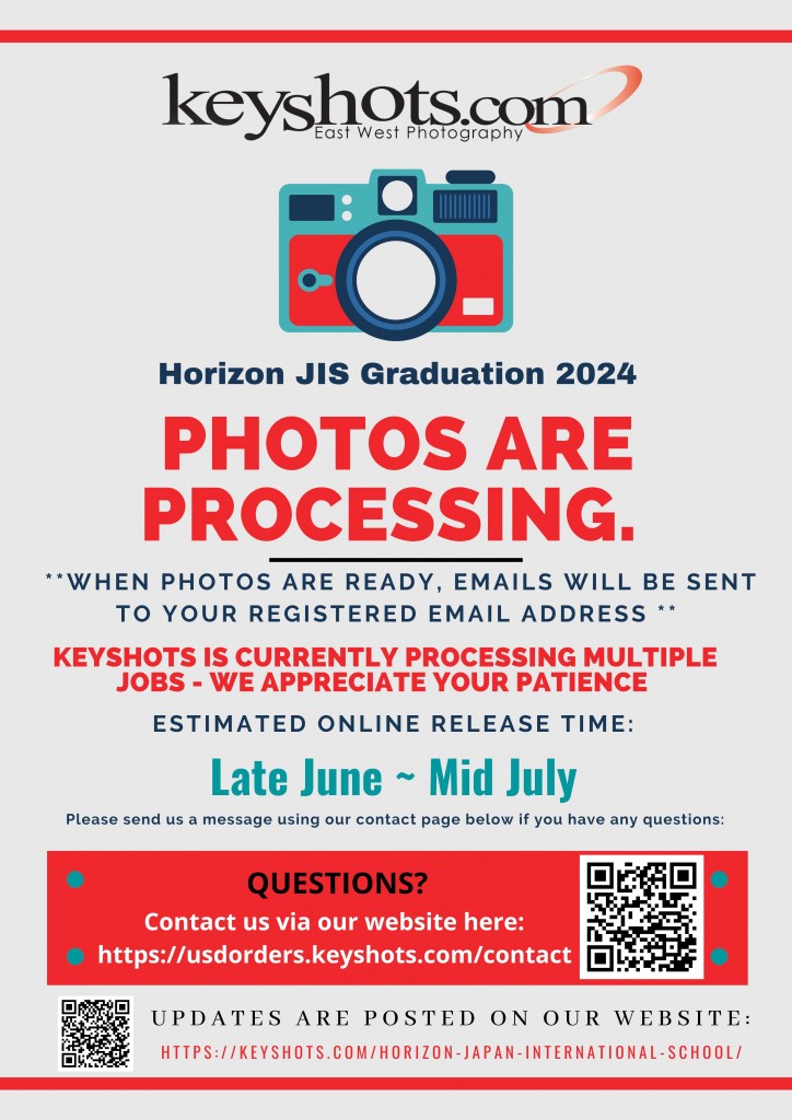 Horizon Graduation 2024 - Processing Update